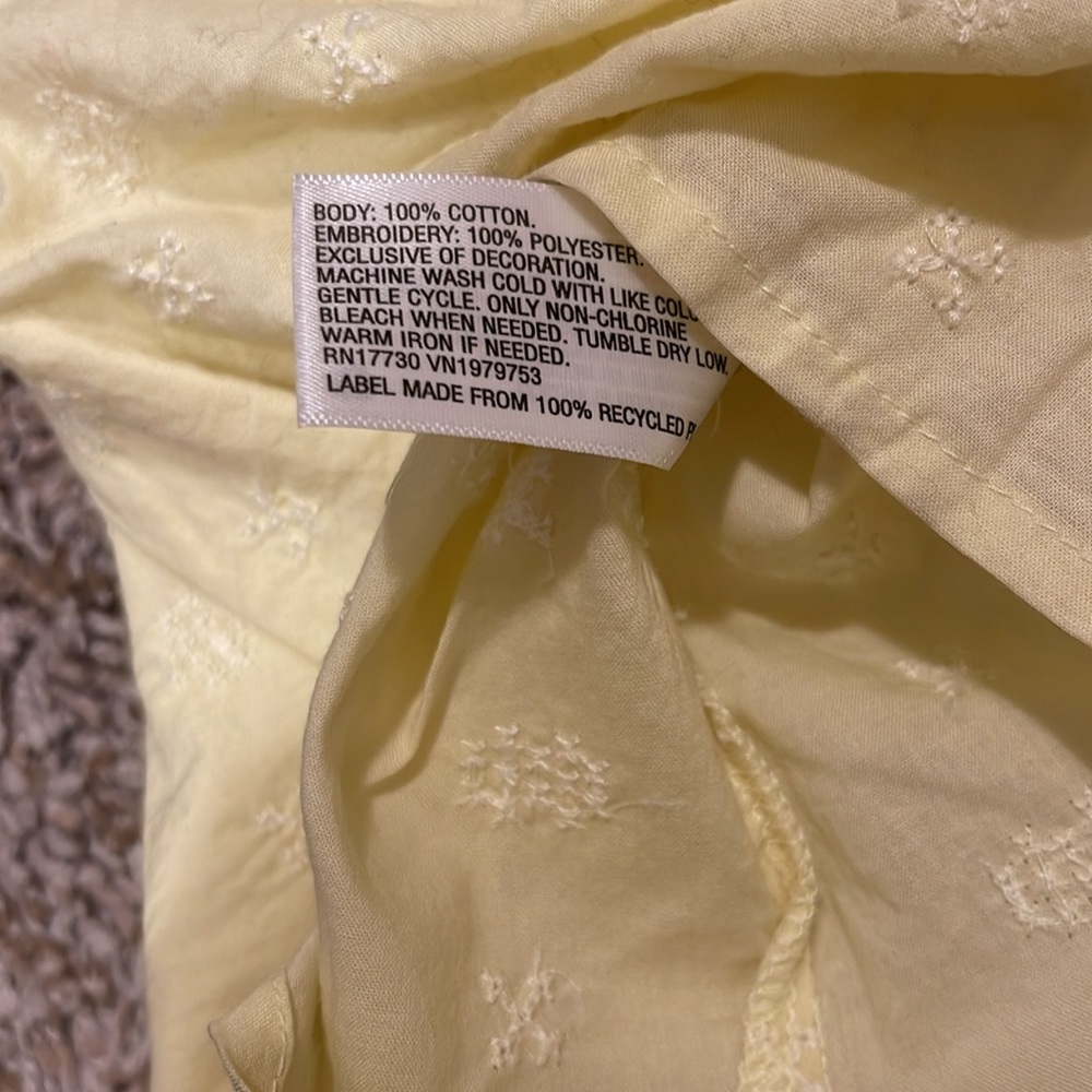 Universal Thread Pale Yellow Ruffle Peasant Blouse - Picture 3 of 3